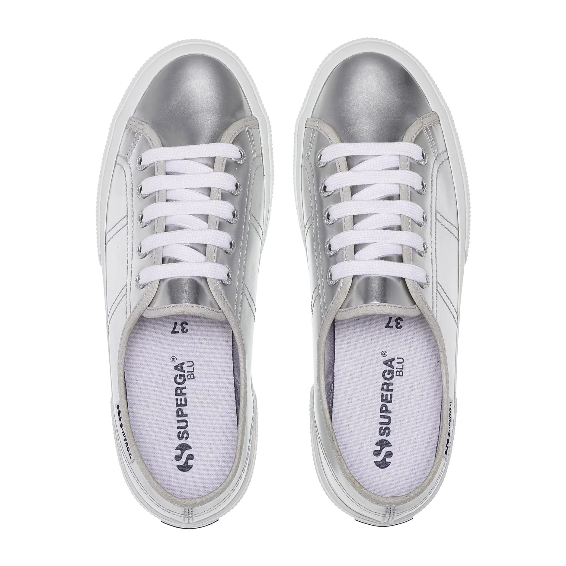Superga - Mujer Gris - 3750 Mirror Synthetic Material Leggera