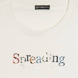 T-shirt in cotone Supima con stampa Spreading Love