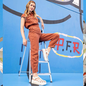 Sandalia de cuña 1575 NAPPA CREAM-PISTACHO/BRIGHTON color Cream-pistacho