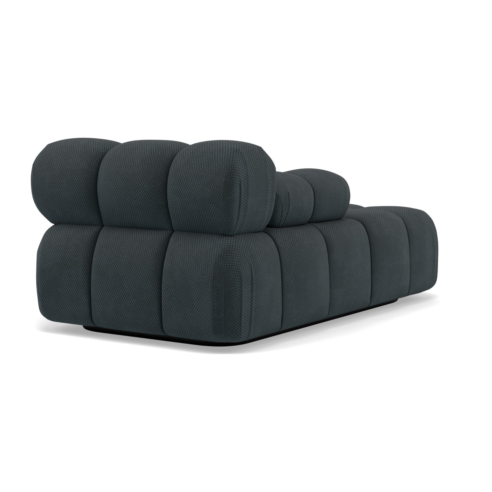 Ruby - module d'assise méridienne gauche en velours texturé - Noir