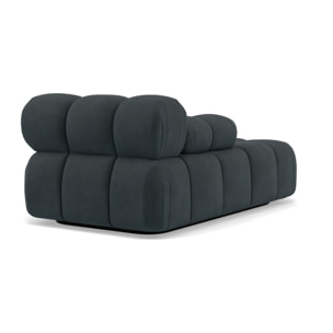 Ruby - module d'assise méridienne gauche en velours texturé - Noir