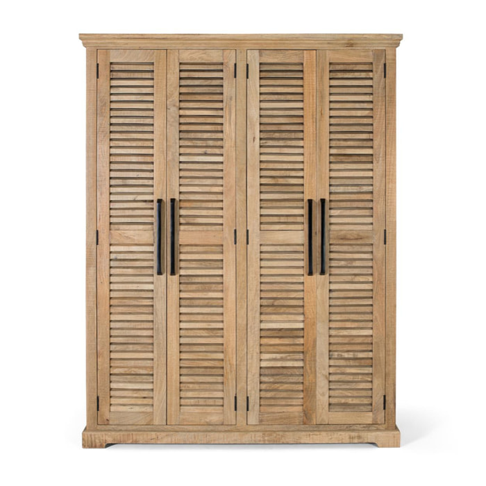 Armario de Madera de Mango 150 Cm Estilo Rústico Contemporáneo