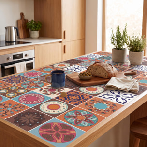 Stickers muraux - Sticker Mural Carrelage adhésif Cuisine Salle de Bain - 12 STICKERS CARRELAGES AZULEJOS OVIEDO