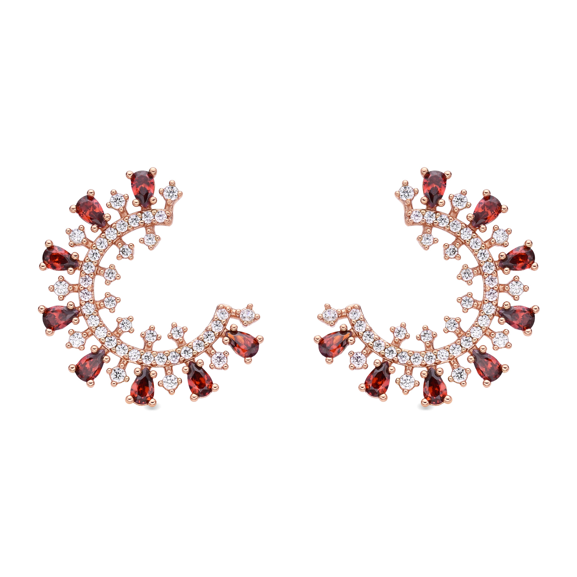 Pendientes Girls acabado oro rosa 18k