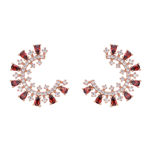Pendientes Girls acabado oro rosa 18k