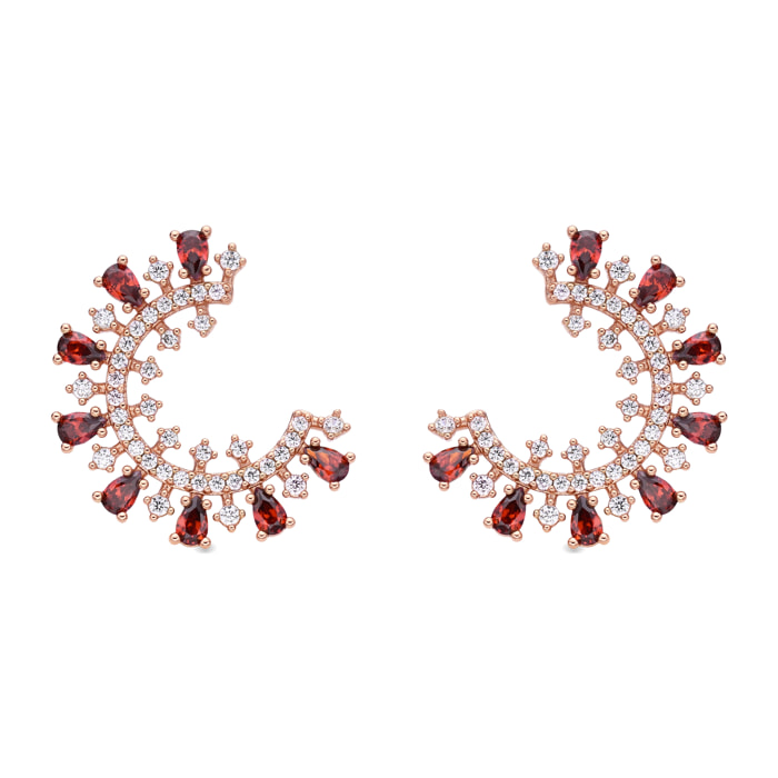 Pendientes Girls acabado oro rosa 18k