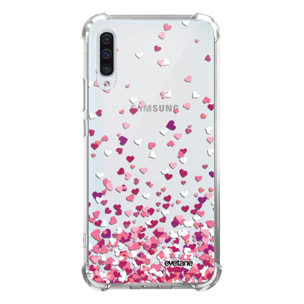 Coque Samsung Galaxy A50 anti-choc souple angles renforcés transparente Confettis De Coeur Evetane.