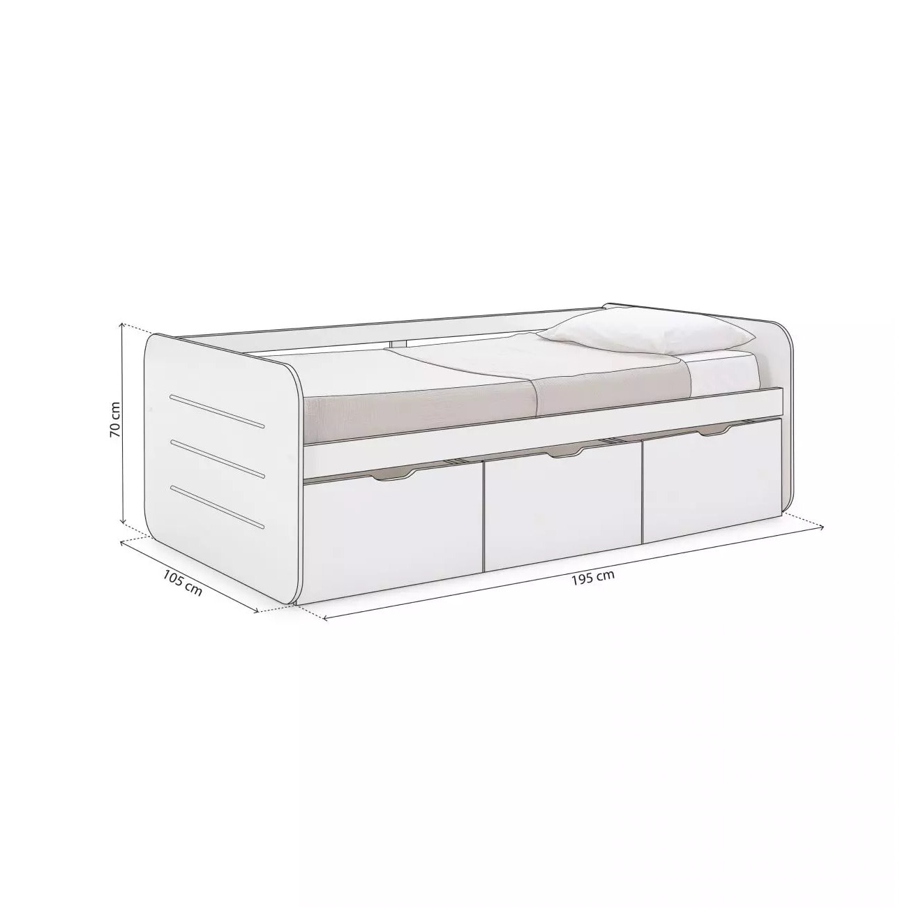 Cama juvenil Lille Blanco