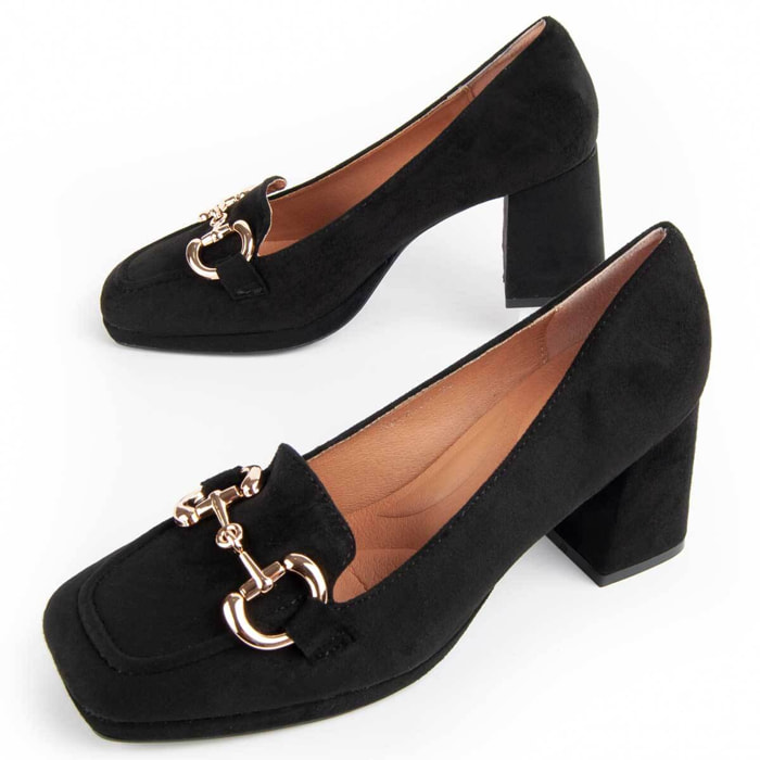 Zapato De Tacón - Negro - Altura: 7 Cm