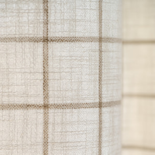 Rideau 100% coton à carreaux beige LOURMARIN - Beige