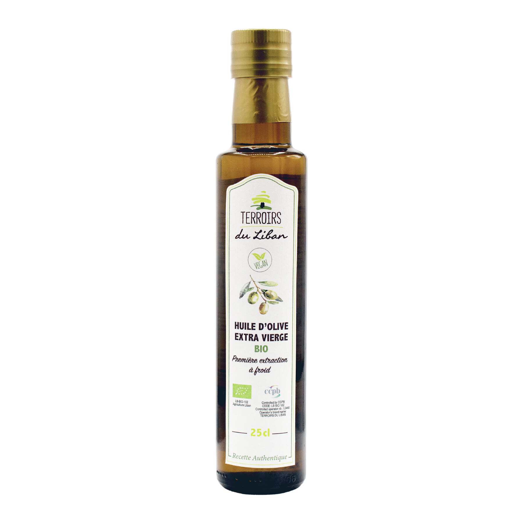 2 Huiles d'Olive EVO BIO - 2x25cl - Liban