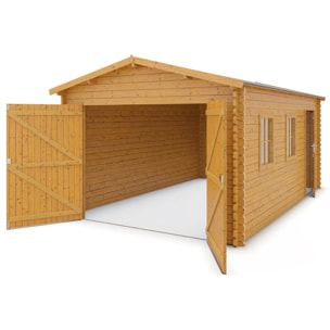 Garage Latone - bois marron - 16,86 m²