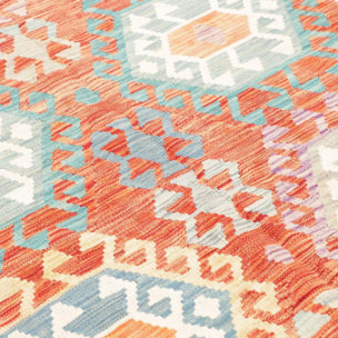Tapis kilim, motif ethnique, tissage plat artisanal, UROP