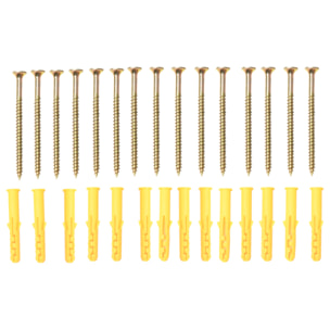 Juego de Estanterías para Gatos de 4 Piezas Rascador de Pared para Gatos con 3 Postes de Sisal Hamaca y 1 Plataforma para Saltar de 3 Niveles Beige