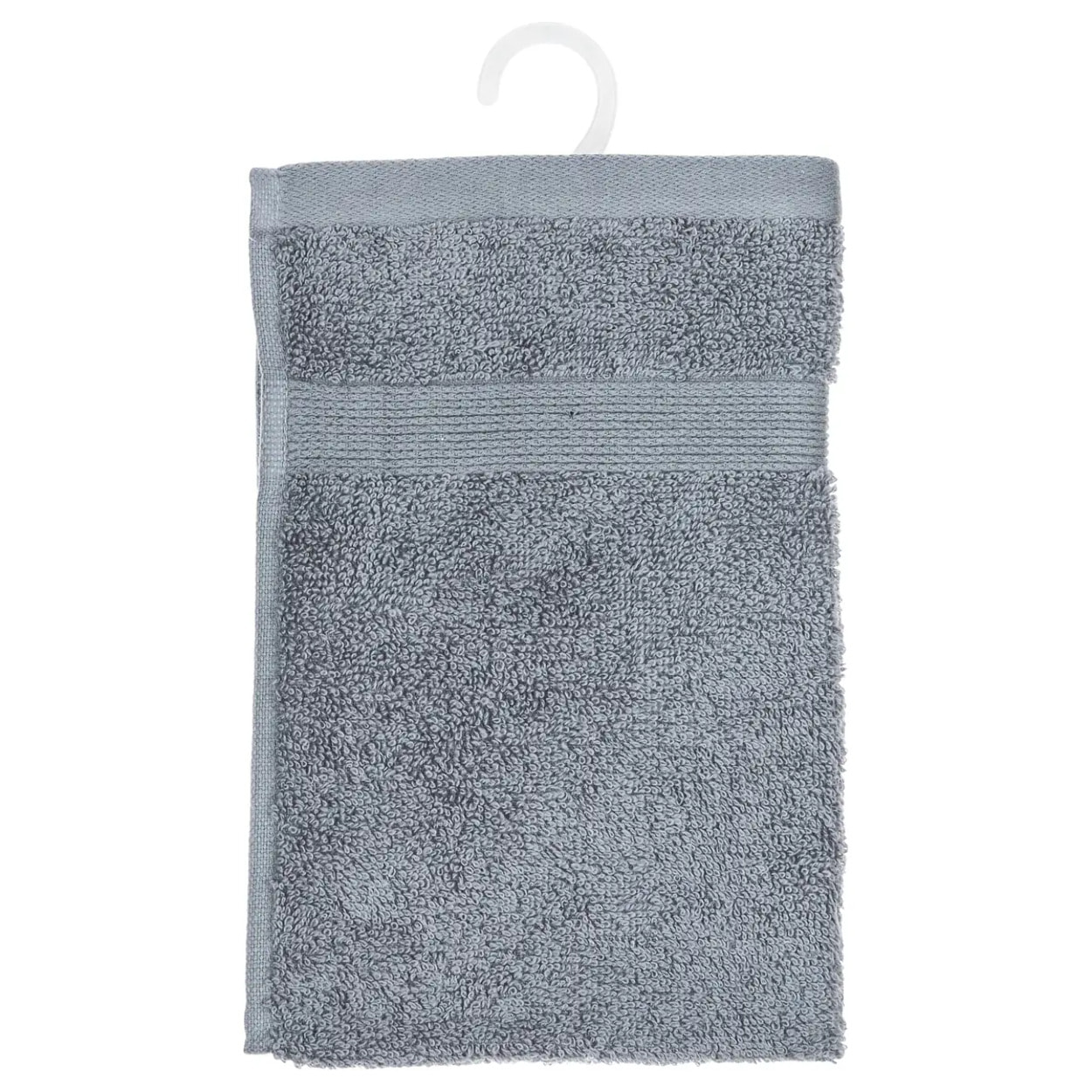 Serviette invité "Essentiel" coton gris 30x50cm