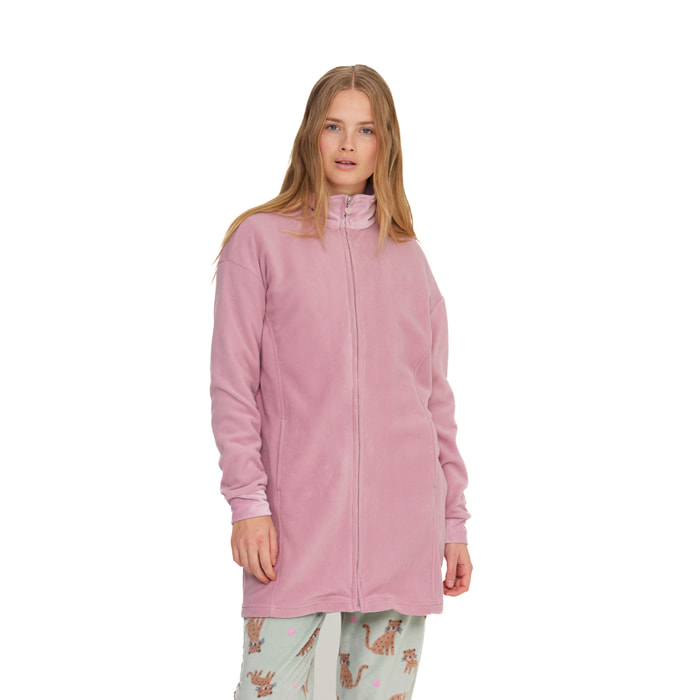 Vestaglia donna roar in pile con zip Noidinotte