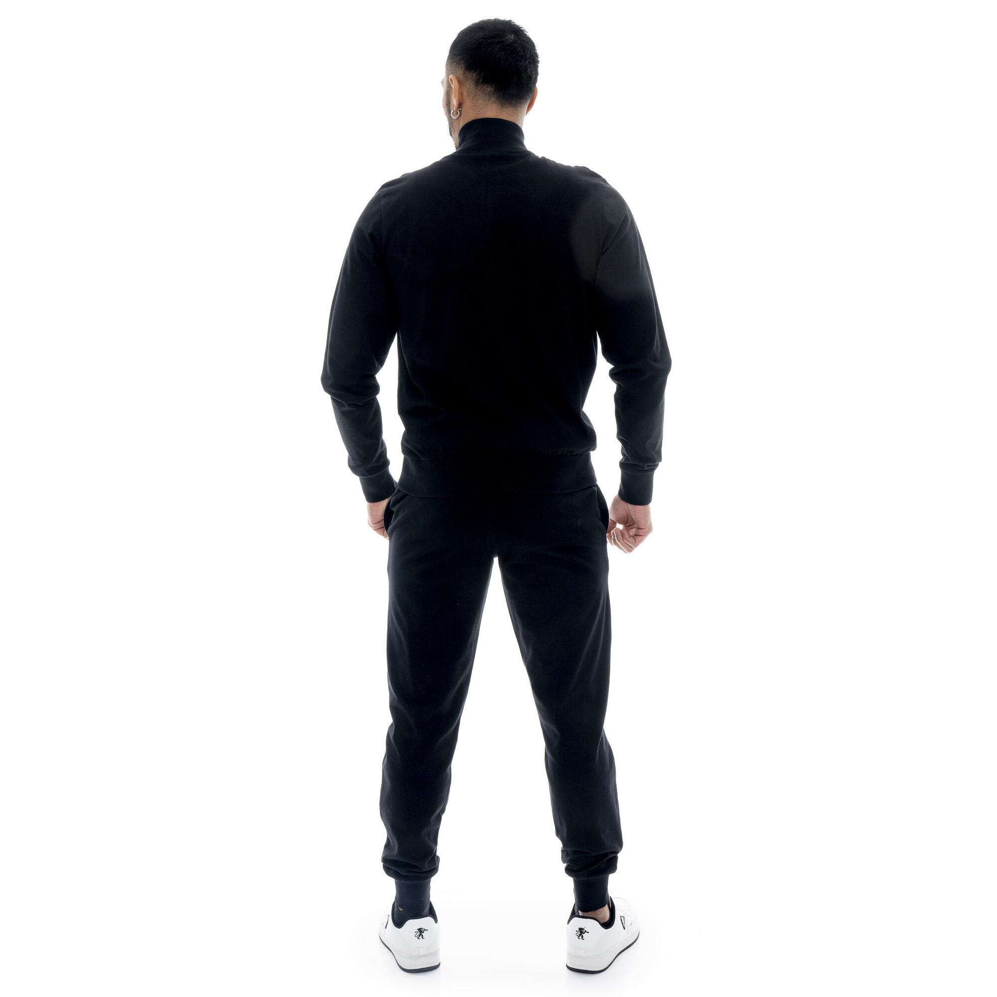 Tuta da uomo in cotone non garzato con colletto e zip Leone HJ