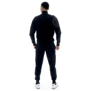 Tuta da uomo in cotone non garzato con colletto e zip Leone HJ