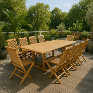 Table rectangulaire + 10 chaises ADAGNA