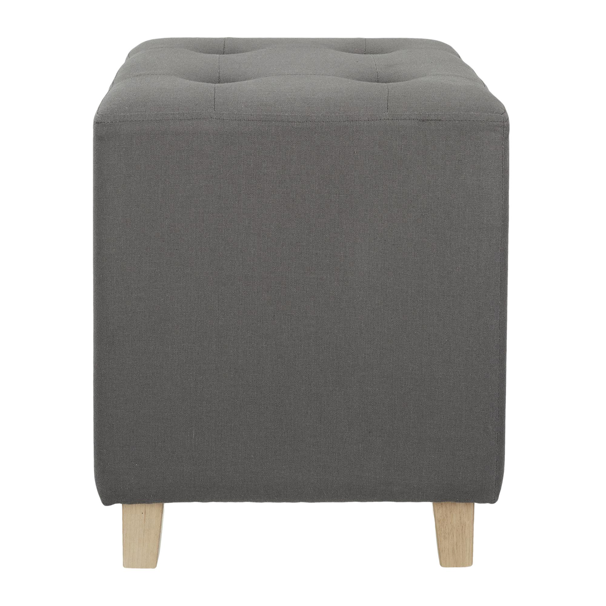 POUF CARRE HIPPOLYTE GRIS