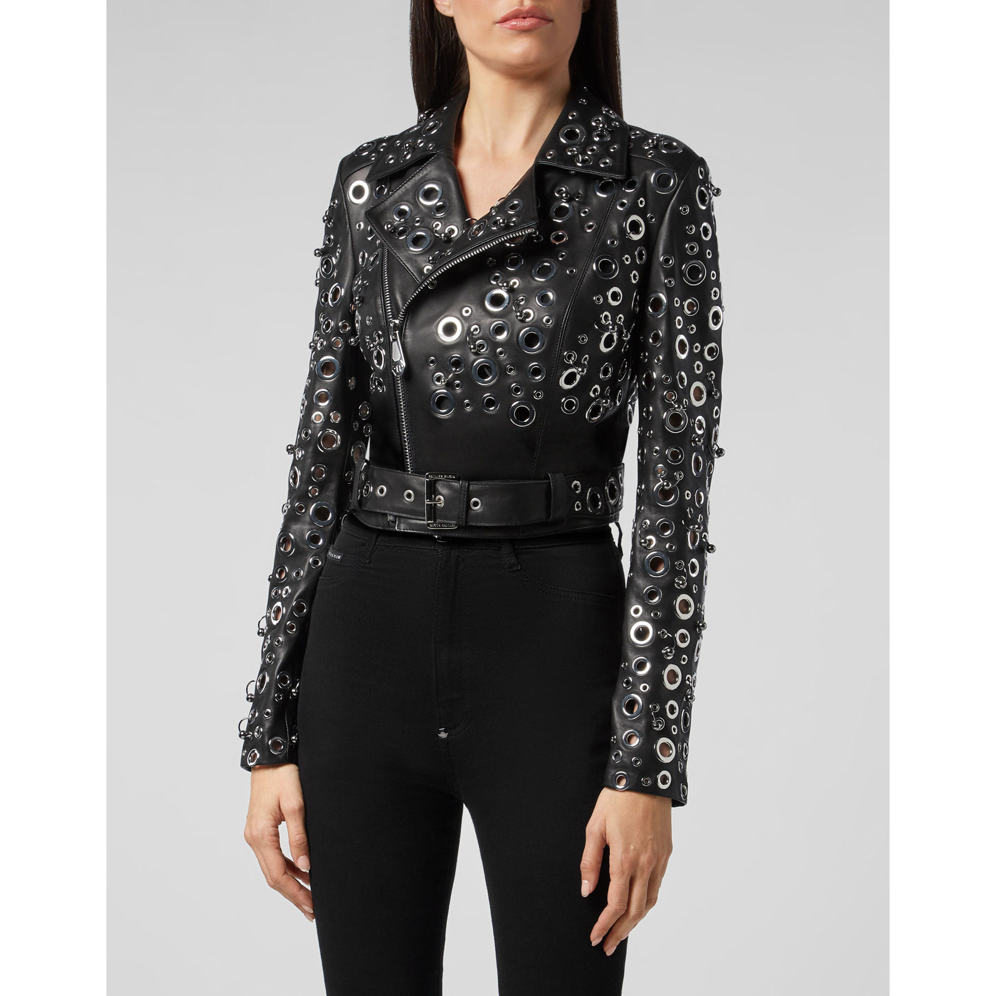 PHILIPP PLEIN Biker de cuero