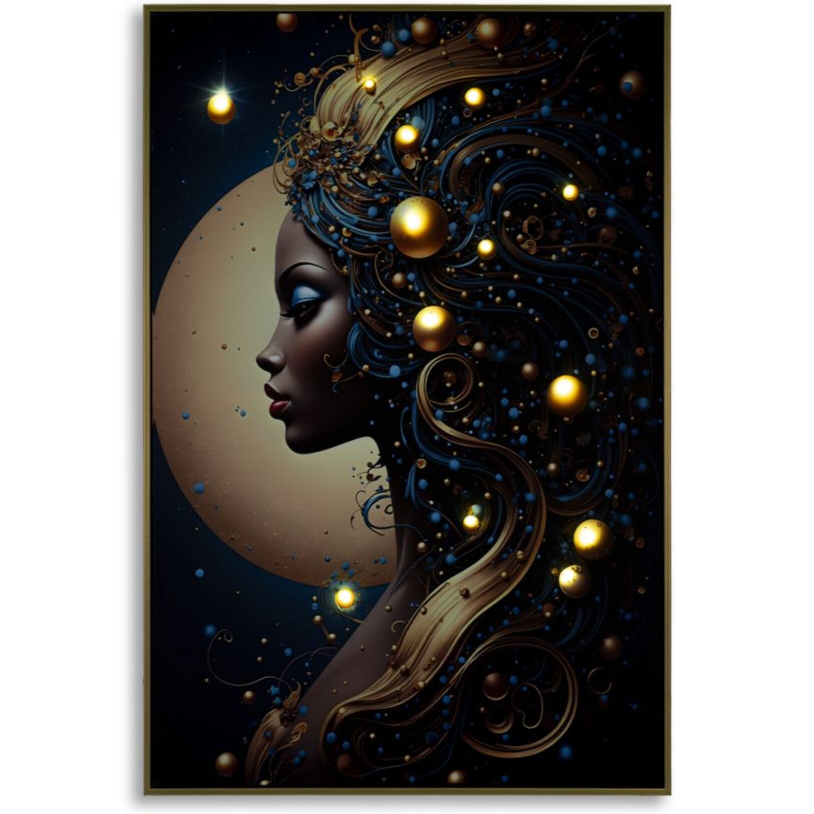 STAMPA C/LED SU TELA LACCATA C/CORNICE MINERVA -B- CM 60X3,5
X90