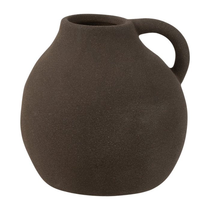 J-Line Vase Cruche - céramique - noir - small