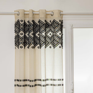 Voilage au style ethnique - Beige