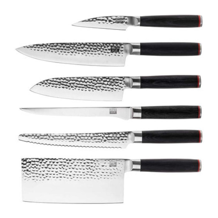 Set completo de cuchillos (6 piezas) - Colección Pakka