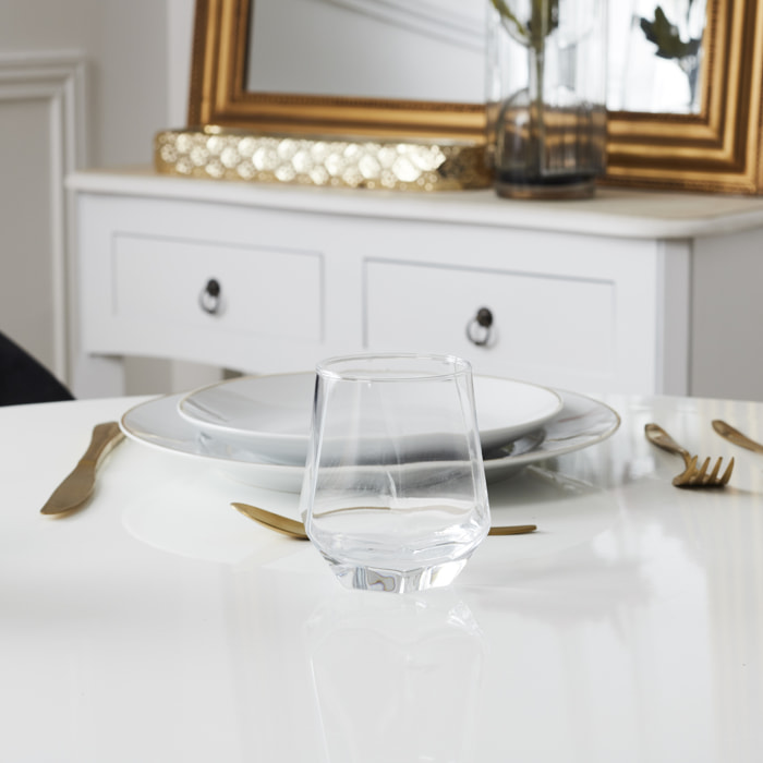 Lot De 6 Verres Forme Diamant 30cl