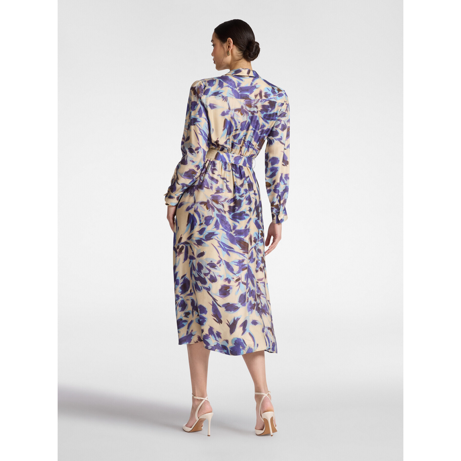 Elena Mirò - Vestido camisero estampado - Violeta