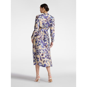 Elena Mirò - Vestido camisero estampado - Violeta