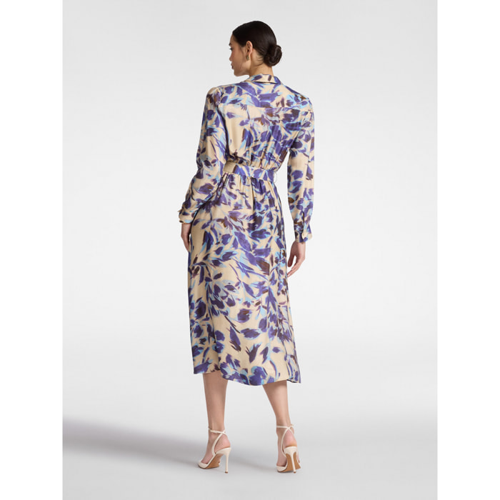 Elena Mirò - Vestido camisero estampado - Violeta