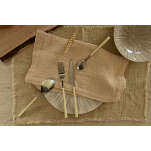 Lot de 6 couteaux crème en acier inoxydable  COLORAMA