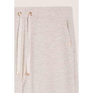 Pantaloni donna wide leg effetto tricot