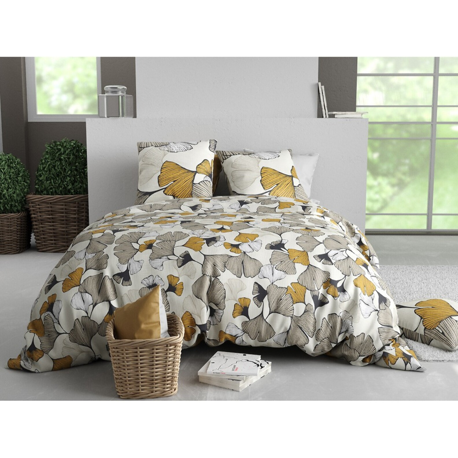 Parure housse de couette coton multicolore