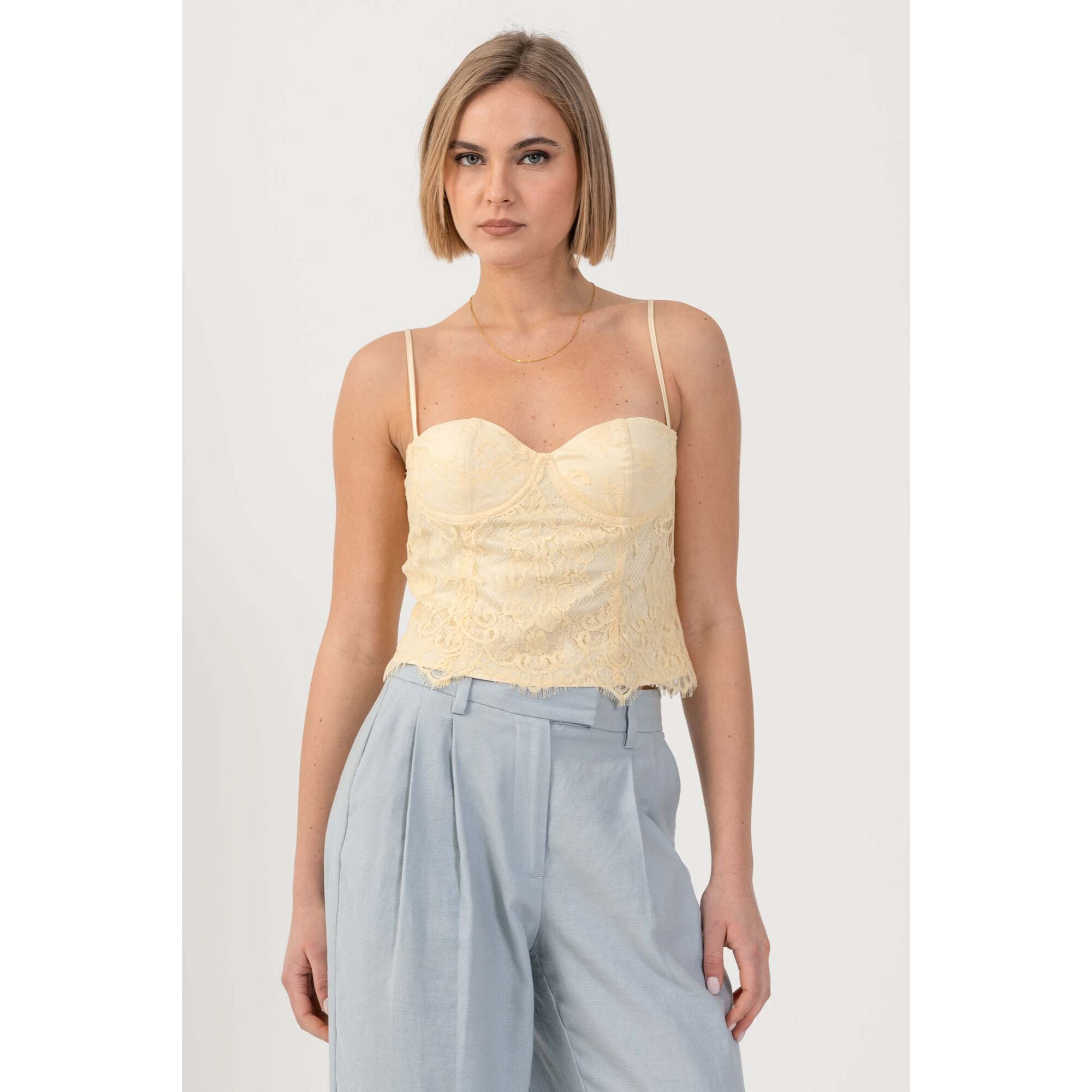 Kocca - Top bustier in pizzo Donna