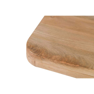Mesa Comedor Madera Mango Metal Marrón 70x70x72 Cm