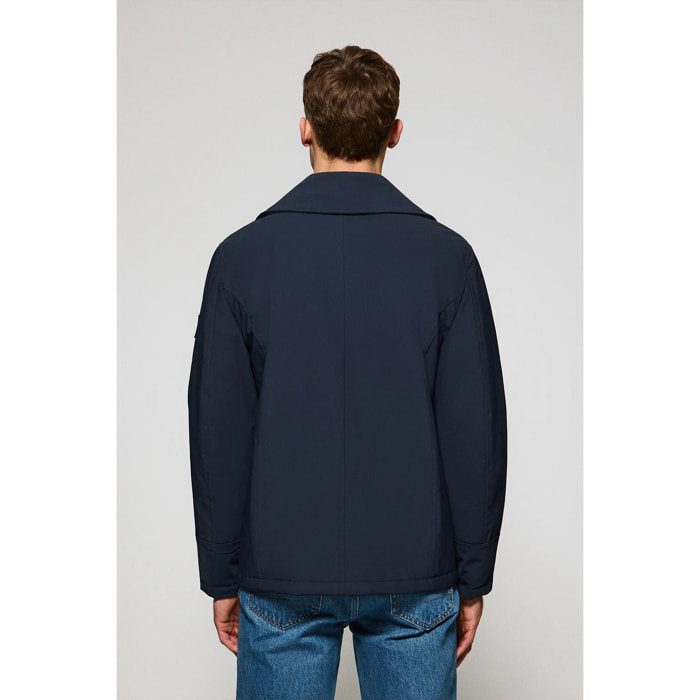 Abrigo lobo de mar azul marino Manhattan con detalle Polo Club