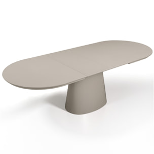 Table à manger extensible Tomasucci RAUMA, en MDF, taupe, 160/200/240 × 100 × 75,5 cm