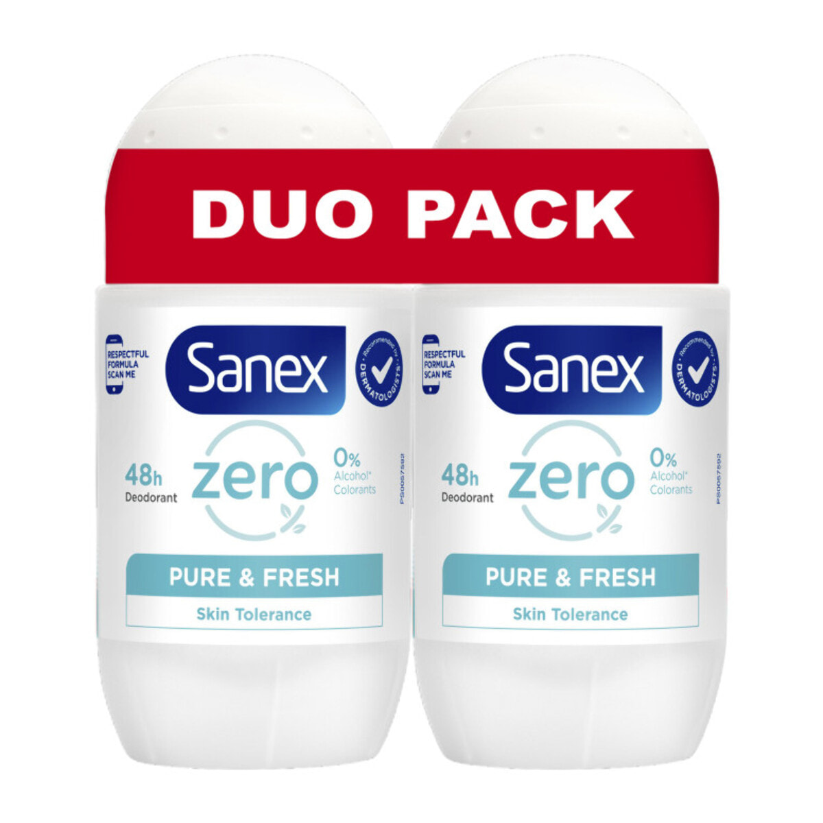 Pack de 2 - Lot de 2 Déodorants Sanex 0% Pure Fresh bille 50ml