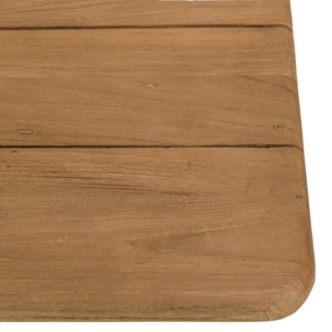 COLINE - Table à manger de jardin 200x100cm en bois de teck recyclé