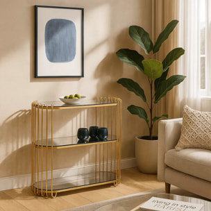 Console Wire 81x37cm laiton Kare Design