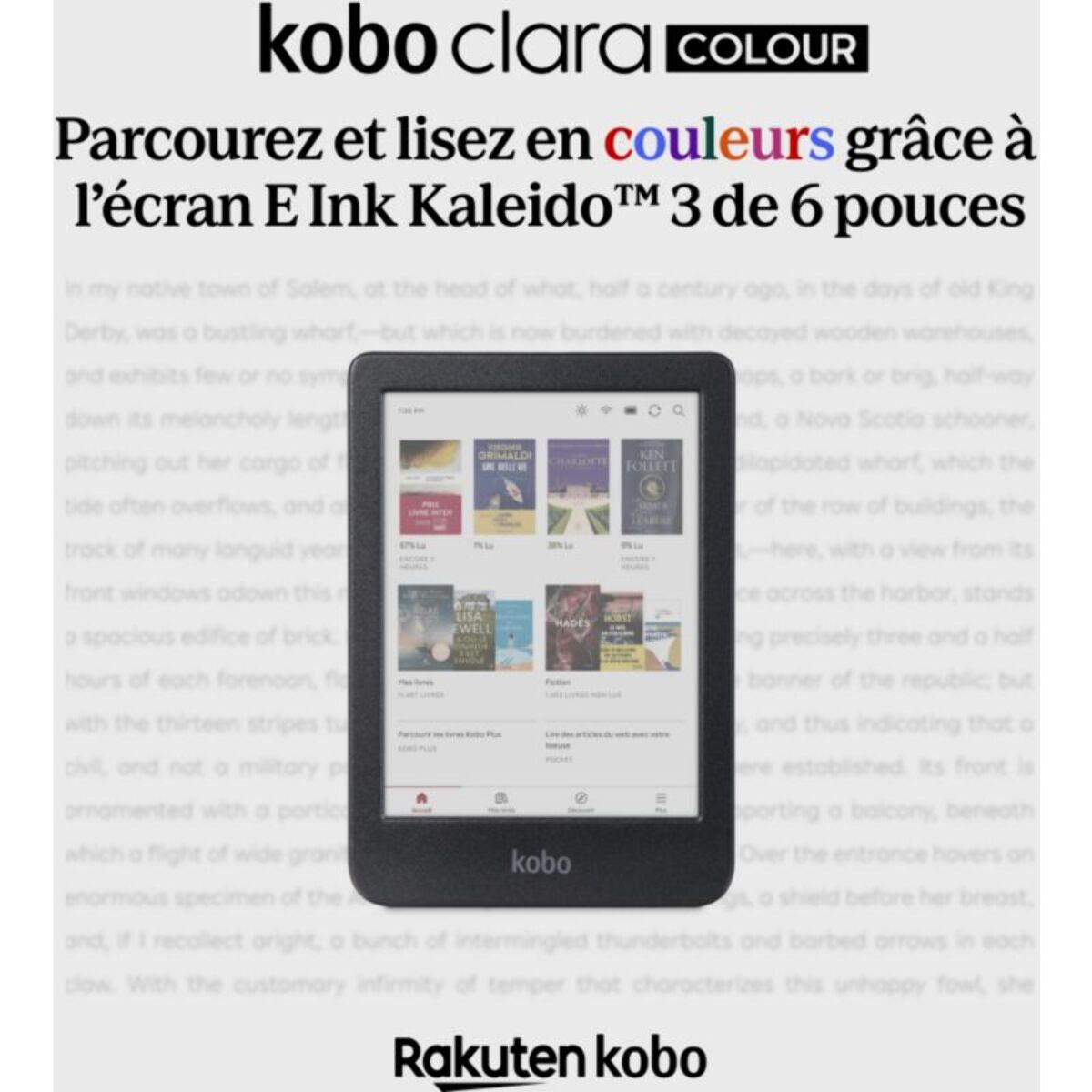Liseuse eBook KOBO Clara Colour Noire