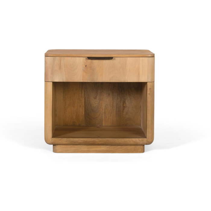 Mesitas de Noche de Madera de Mango 66 Cm Estilo Rústico Moderno