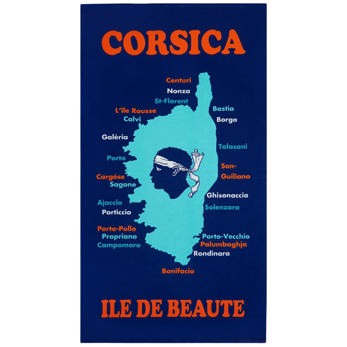 Serviette de plage microfibre - Insula - 90x170cm - 250g/m²