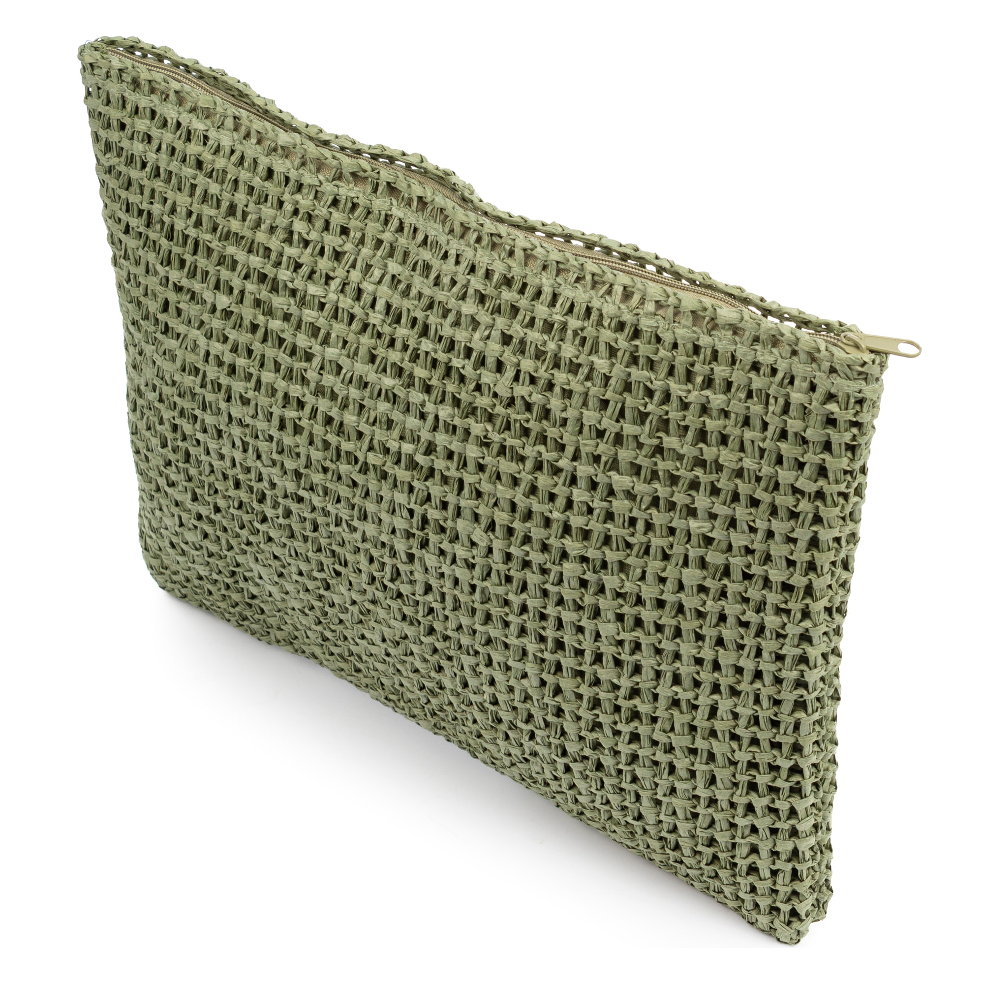 Bérgamo Borsa a mano Donna. Realizzato in carta intrecciata design "Summer".