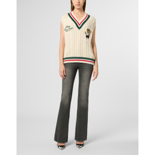 PHILIPP PLEIN V-Neck Gilet Tennis Club