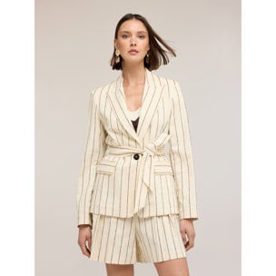 Motivi - Blazer gessato The Tailoring Lab - Beige