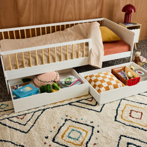 Tiroir lit enfant bois de pin (lot de 2) TIROIR RANGEMENT DE LIT X2